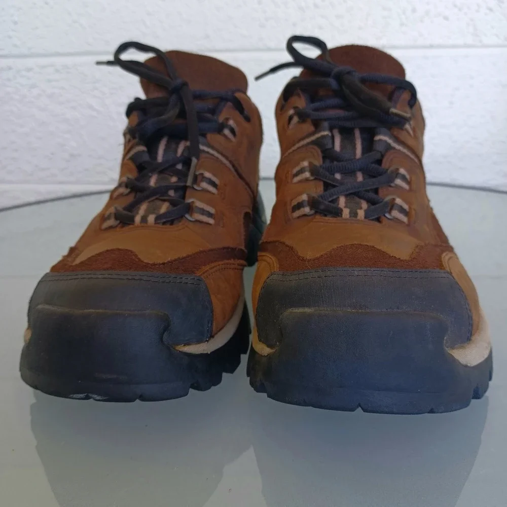 Bass Expedition RM53 Mens 12M Brown Leather Hiking Shoes Low Top Trail Sneakers